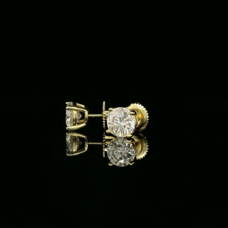 Brilliant Round Diamond Stud Earrings | 1.6ct VVS | 6mm