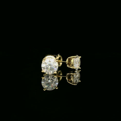 Brilliant Round Diamond Stud Earrings | 1.6ct VVS | 6mm