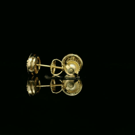 Dazzling Diamond Halo Stud Earrings | 9mm | VVS