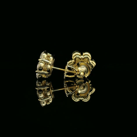 Dazzling Diamond Flower Cluster Stud Earrings | 1.5ct VVS | 10mm