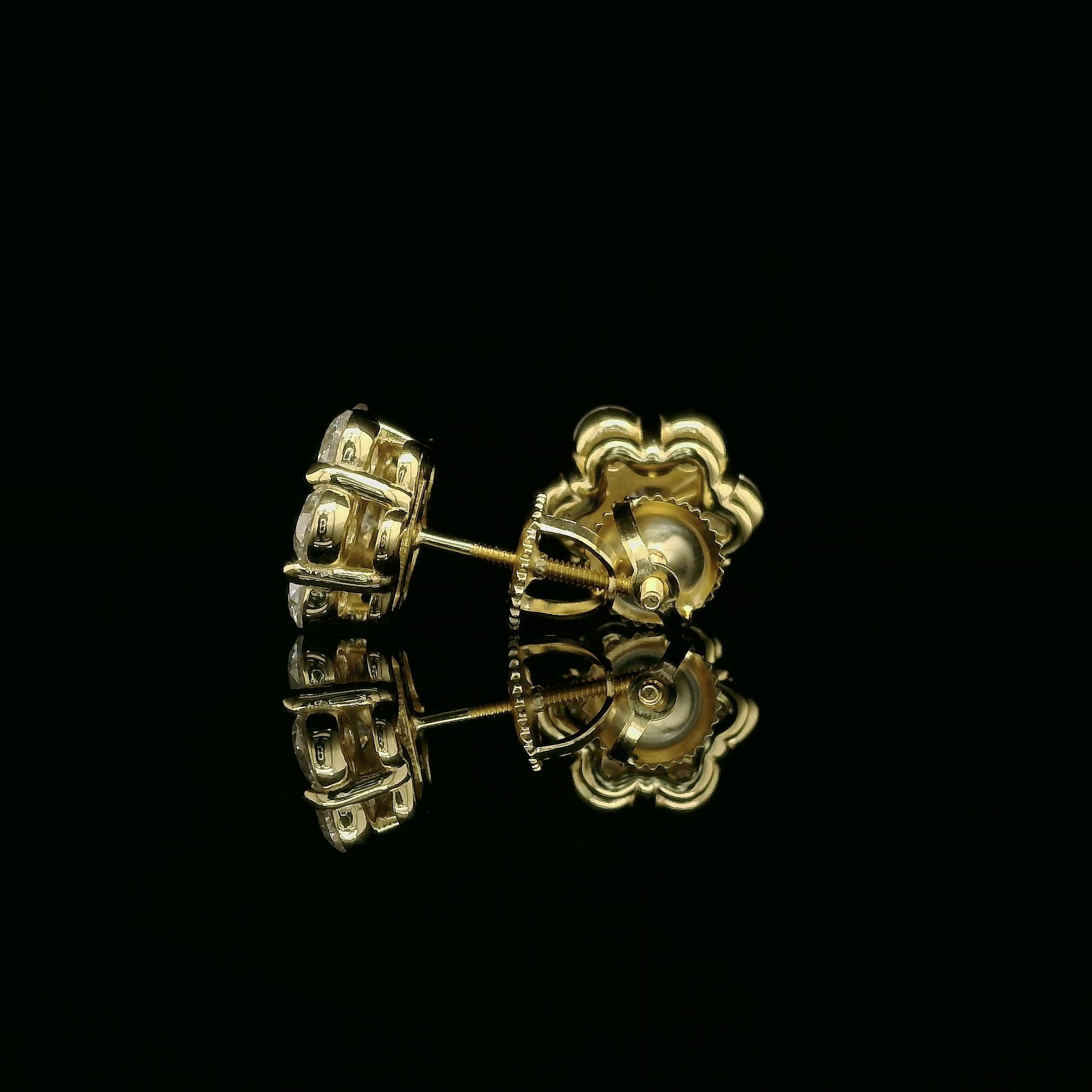 Dazzling Diamond Flower Cluster Stud Earrings | 1.5ct VVS | 10mm