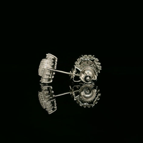 Dazzling Diamond Hexagon Cluster Stud Earrings | 10mm | VVS