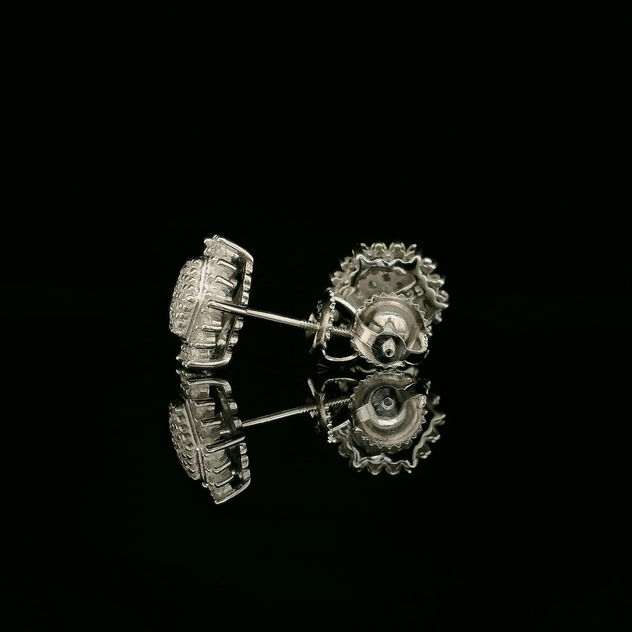 Dazzling Diamond Hexagon Cluster Stud Earrings | 10mm | VVS