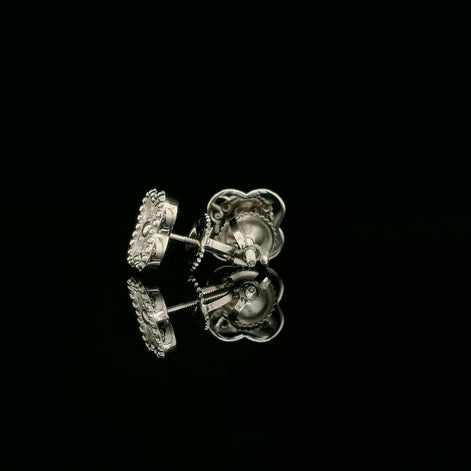 Luxurious Diamond Clover Stud Earrings | 0.3ct VVS | 10mm
