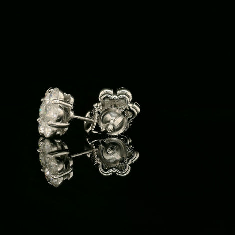 Dazzling Diamond Flower Cluster Stud Earrings | 1.5ct VVS | 10mm