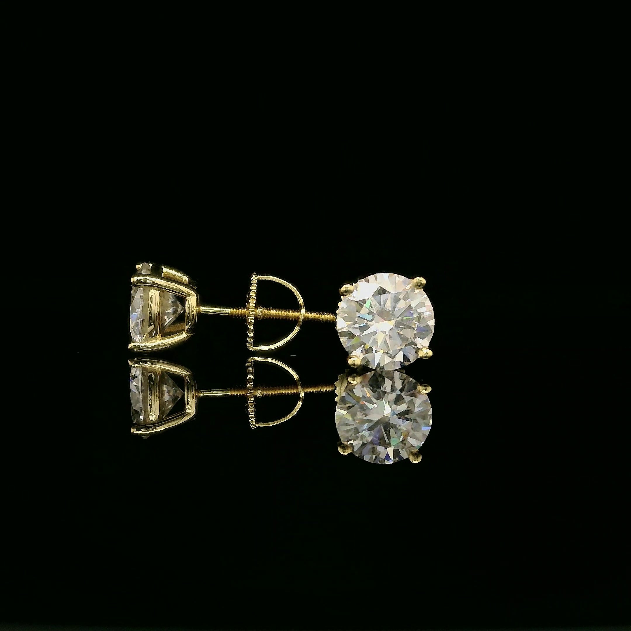 Brilliant Round Diamond Stud Earrings | 1.2ct VVS | 7mm