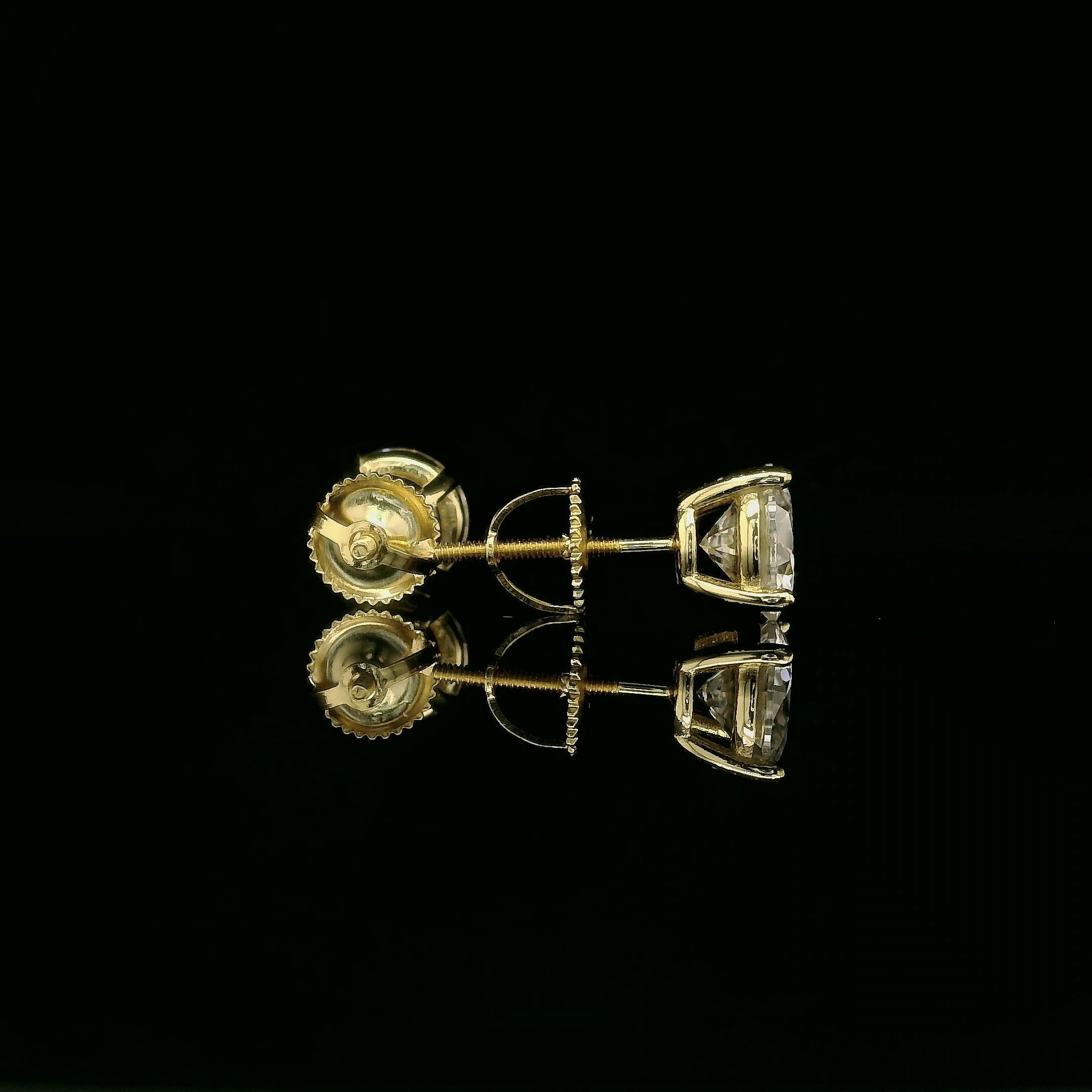 Brilliant Round Diamond Stud Earrings | 1.2ct VVS | 7mm