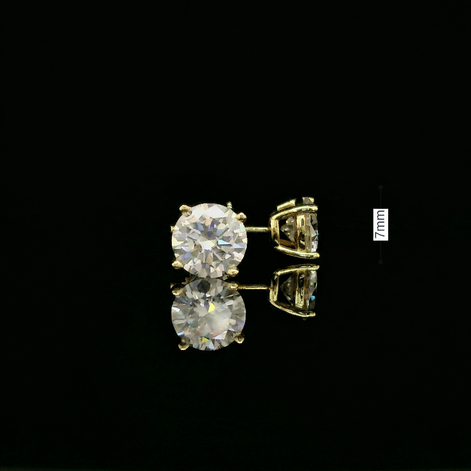 Brilliant Round Diamond Stud Earrings | 1.2ct VVS | 7mm