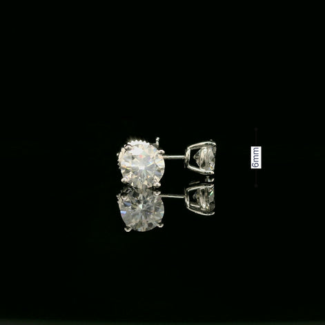 Brilliant Round Diamond Stud Earrings | 1.6ct VVS | 6mm