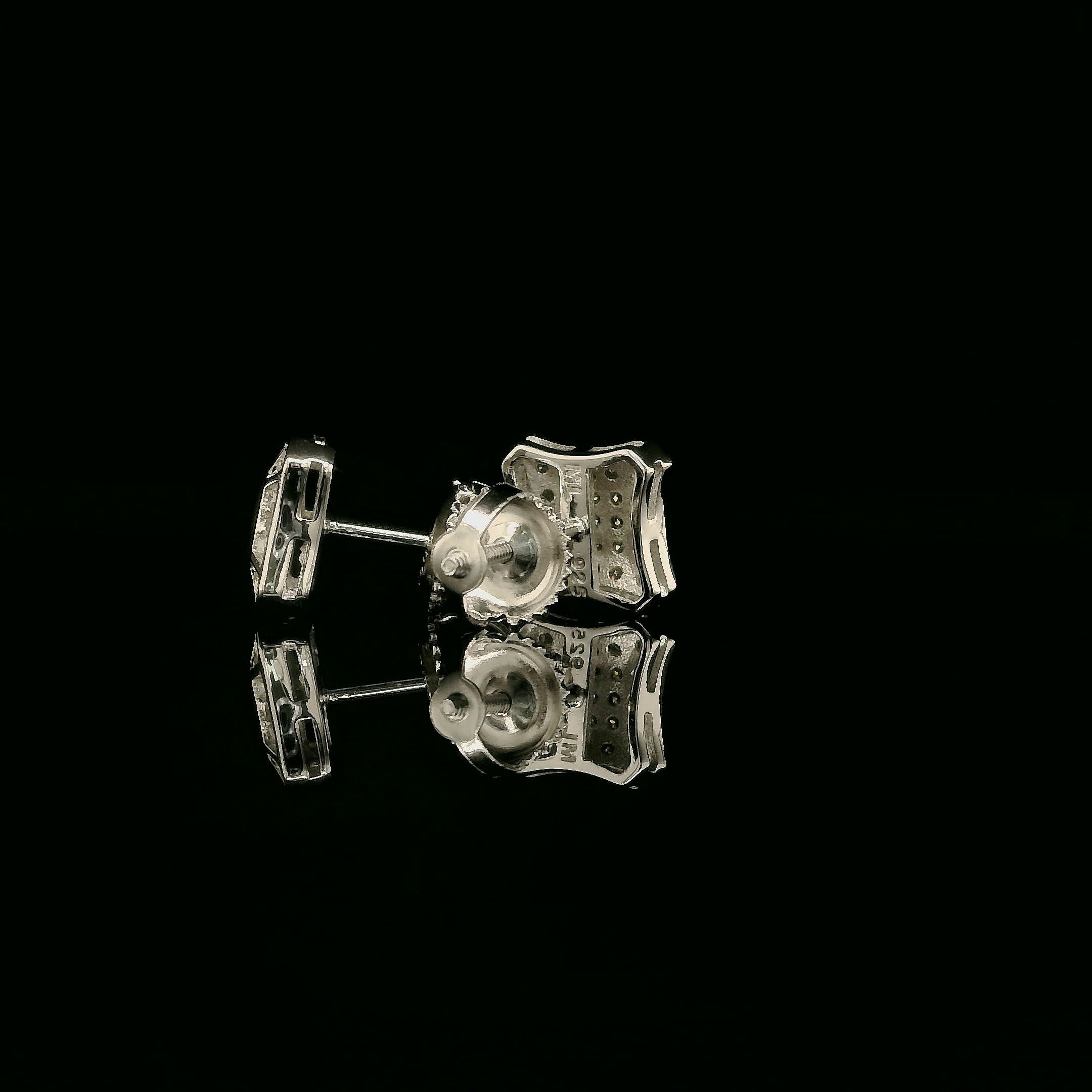 Dazzling Diamond Pave Square Stud Earrings | 8mm | VVS