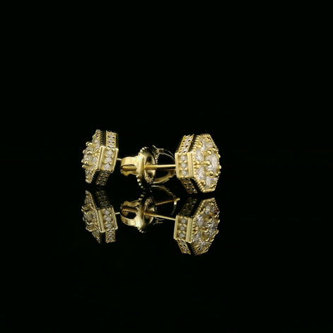 Dazzling Diamond Octagon Stud Earrings | 8mm | VVS