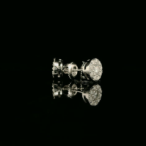 Brilliant Diamond Cluster Stud Earrings | 8mm | VVS