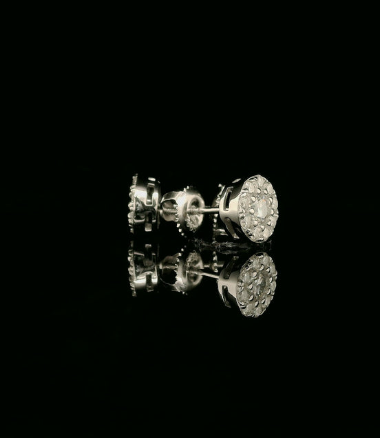 Brilliant Diamond Cluster Stud Earrings | 8mm | VVS