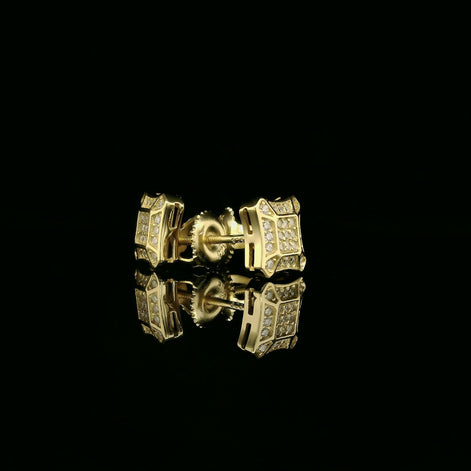 Dazzling Diamond Pave Square Stud Earrings | 8mm | VVS