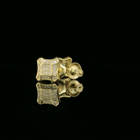 Dazzling Diamond Pave Square Stud Earrings | 8mm | VVS