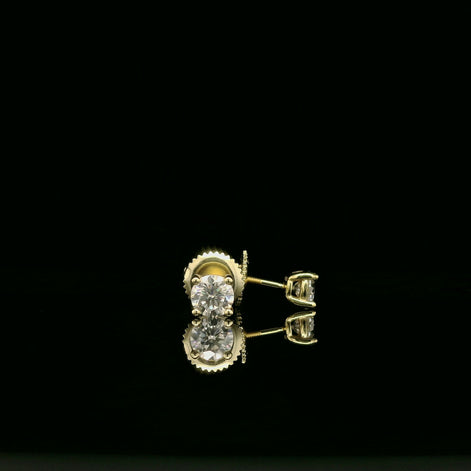 Brilliant Round Diamond Stud Earrings | 0.6ct VVS | 4mm