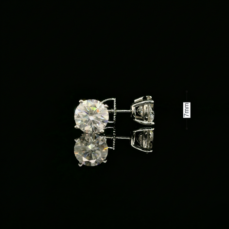 Brilliant Round Diamond Stud Earrings | 1.2ct VVS | 7mm