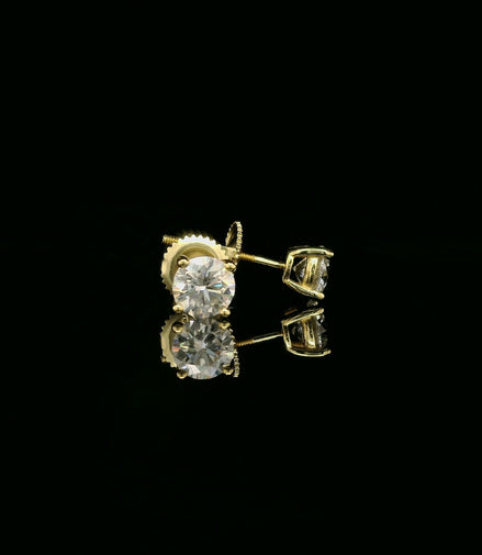 Brilliant Round Diamond Stud Earrings | 1ct VVS | 5mm