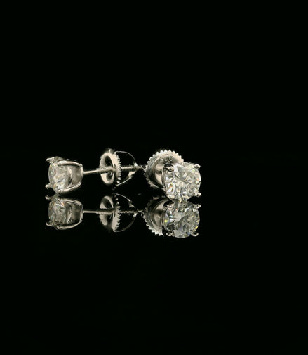 Brilliant Round Diamond Stud Earrings | 1ct VVS | 5mm