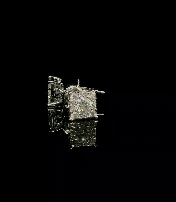 Iced Out Cushion Cut Studs Earrings | 0.86ct | 7mm | VVS