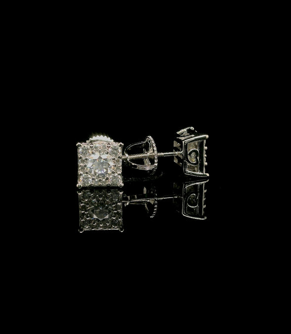 Iced Out Cushion Cut Studs Earrings | 0.86ct | 7mm | VVS