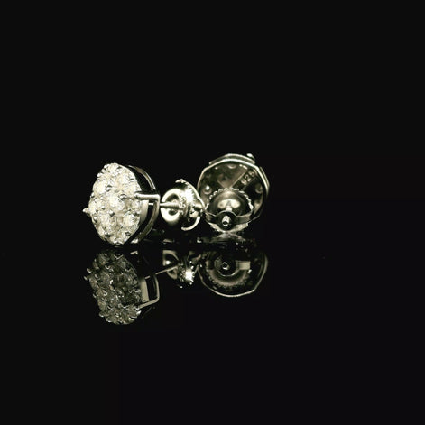 Dazzling Round Diamond Pave Stud Earrings | 9mm | VVS