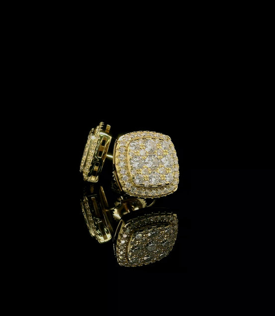 Micro Pave Square Earrings | 1.22ct | 11mm | VVS