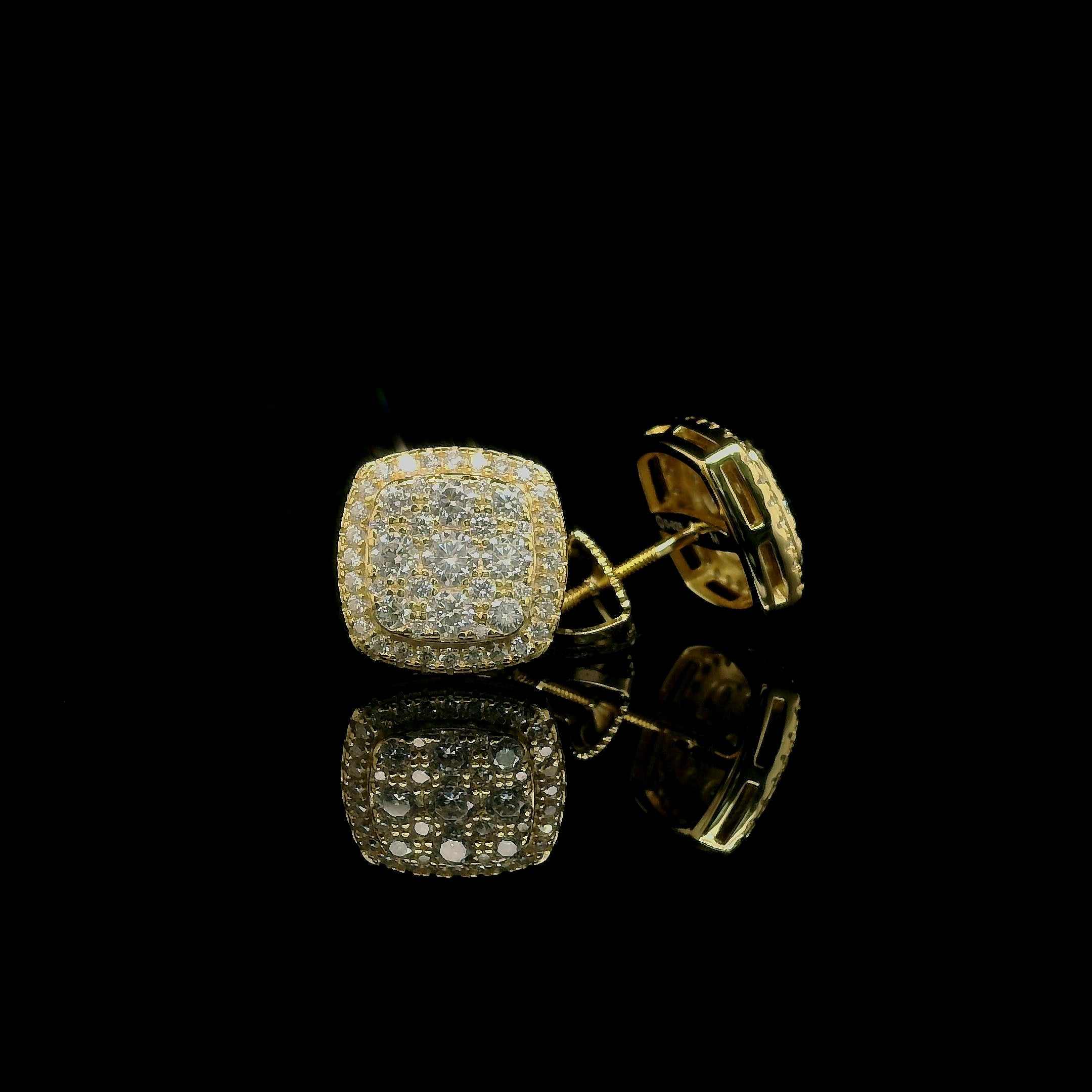 Micro Pave Square Earrings | 1.22ct | 11mm | VVS