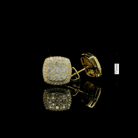 Micro Pave Square Earrings | 1.22ct | 11mm | VVS