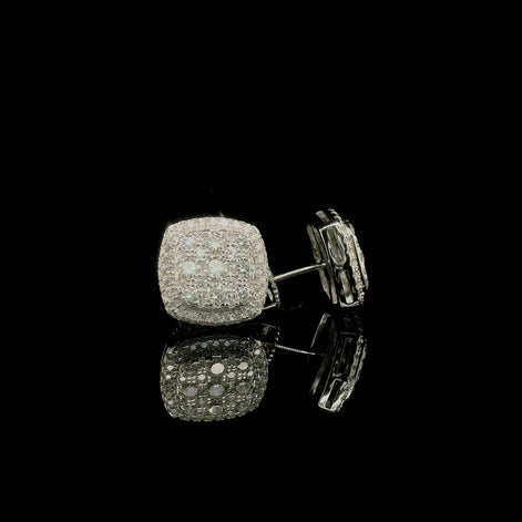 Micro Pave Square Earrings | 1.22ct | 11mm | VVS
