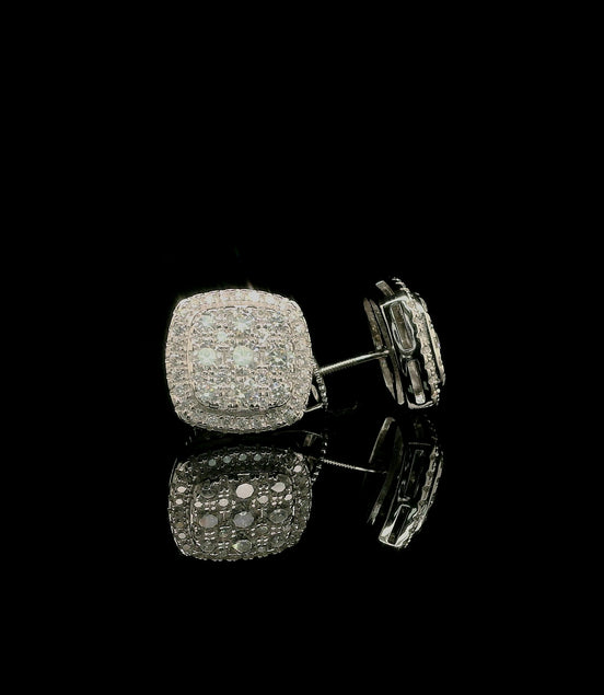 Micro Pave Square Earrings | 1.22ct | 11mm | VVS