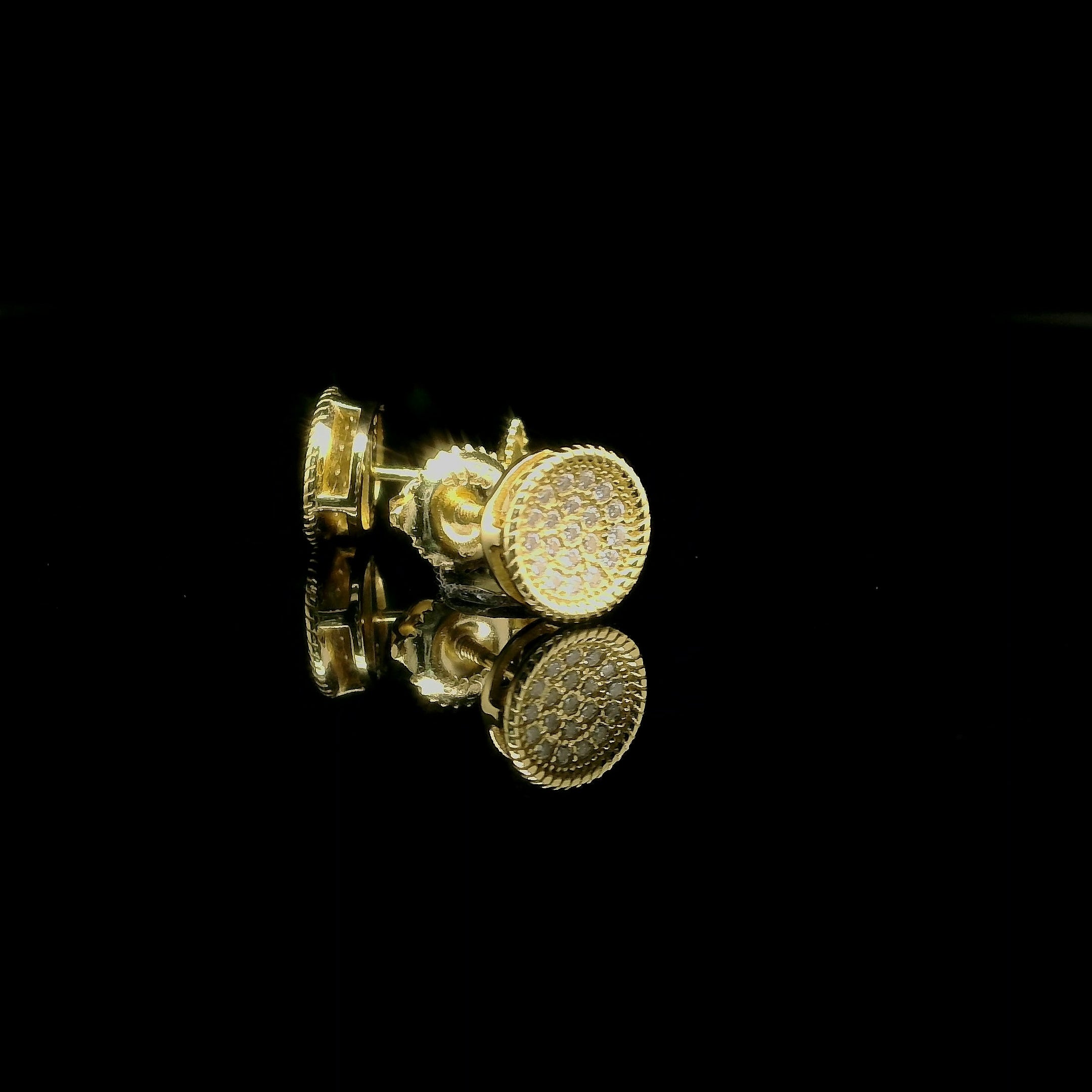 Iced Out Micro Pave Round Stud Earrings | 8mm | VVS