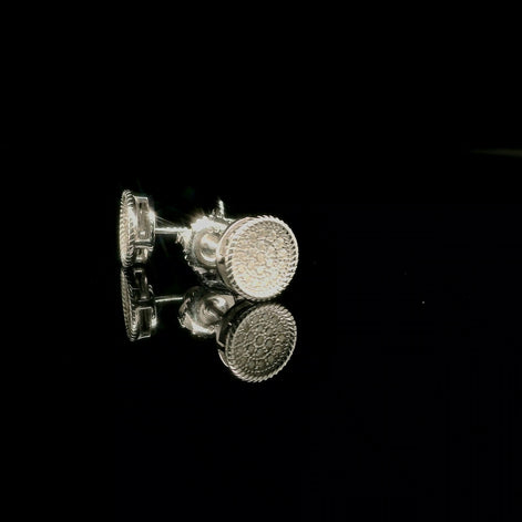 Iced Out Micro Pave Round Stud Earrings | 8mm | VVS