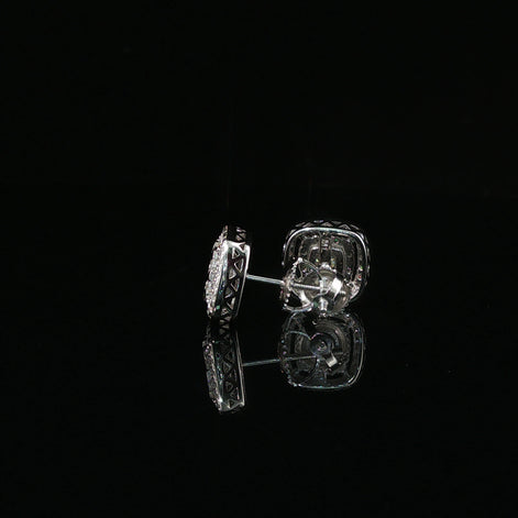 Moissanite Halo Stud Earrings | 10mm | VVS