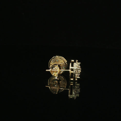 Dazzling Round Diamond Pave Stud Earrings | 9mm | VVS