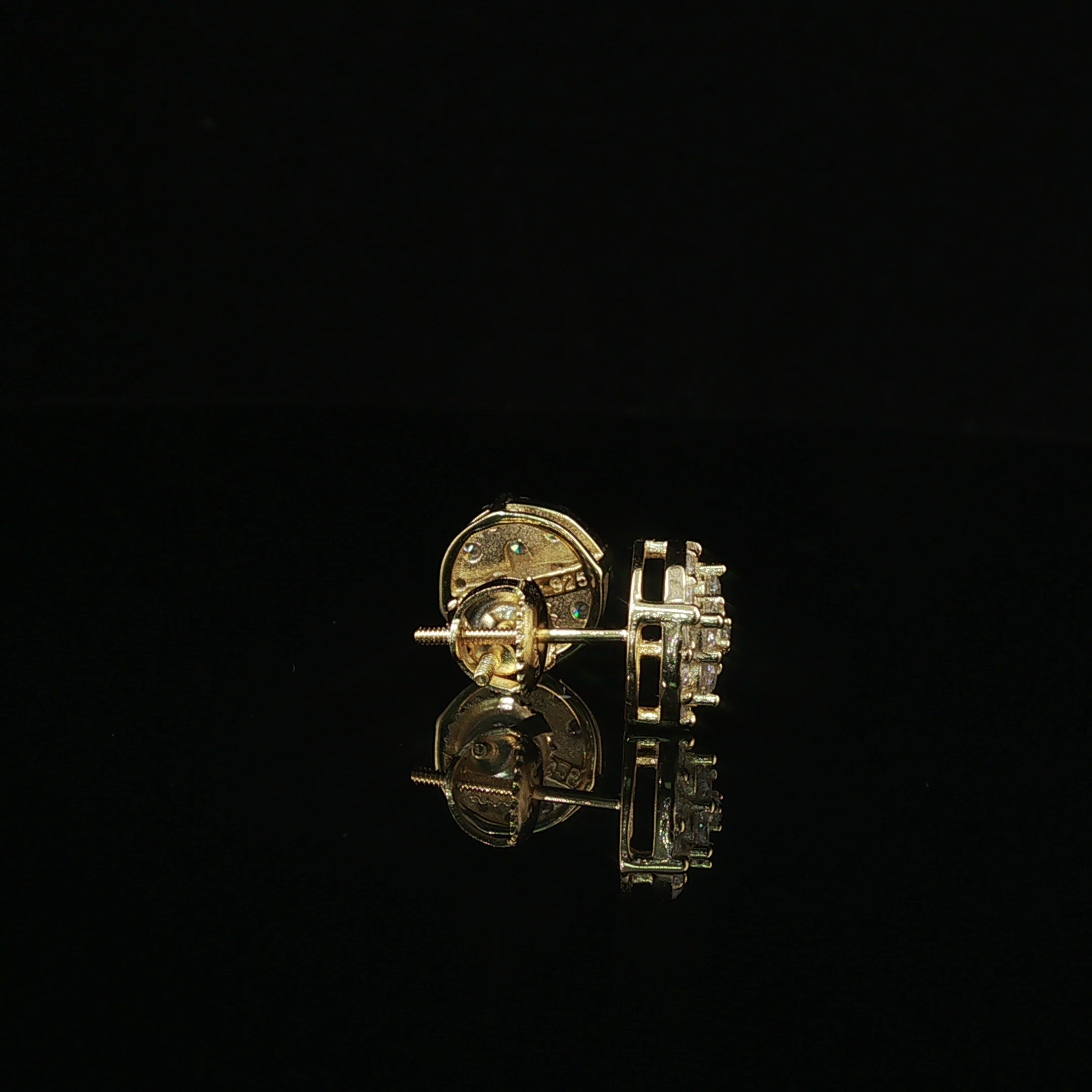 Dazzling Round Diamond Pave Stud Earrings | 9mm | VVS