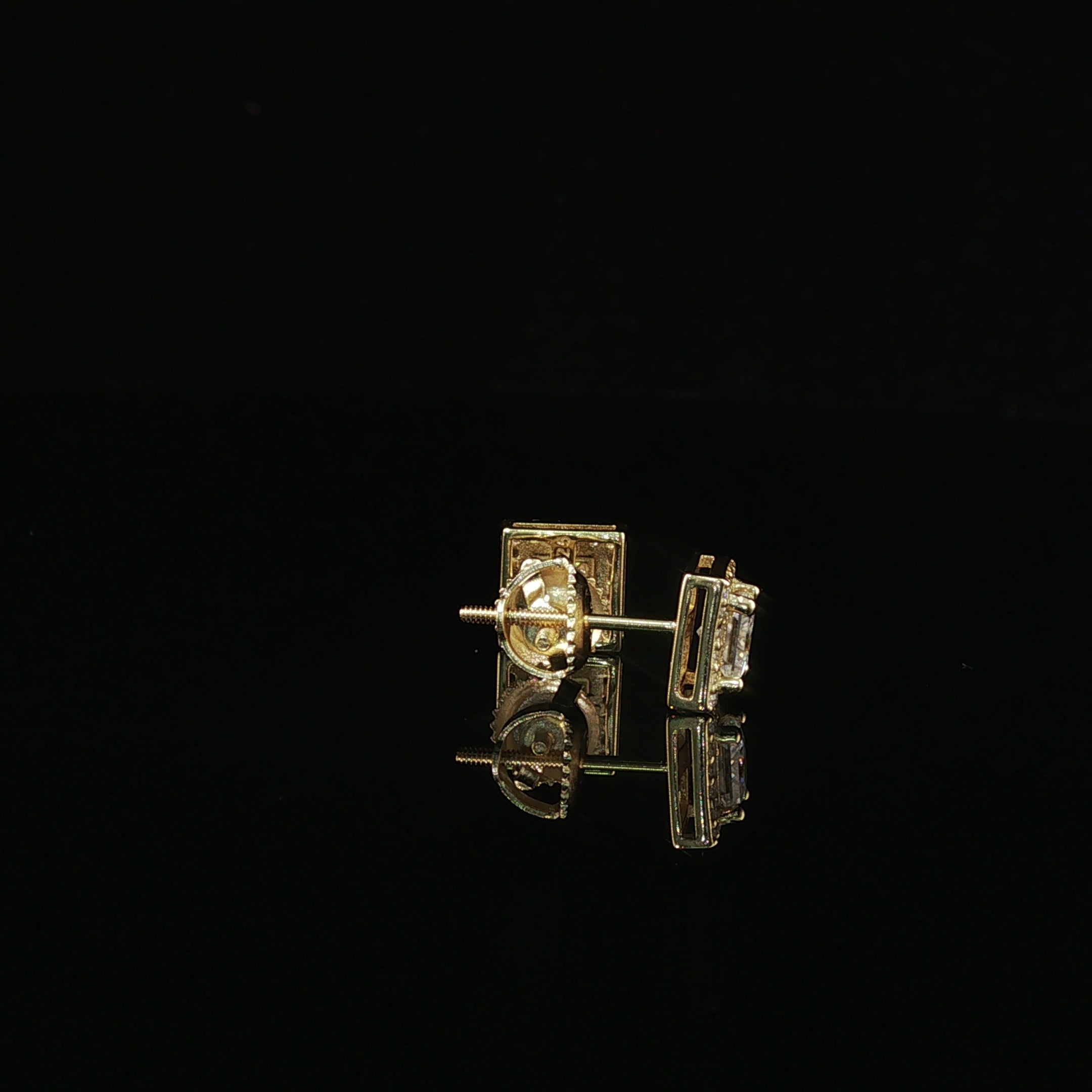Dazzling Square Halo Stud Earrings | 7mm | VVS