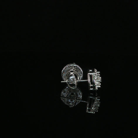 Dazzling Round Diamond Pave Stud Earrings | 9mm | VVS