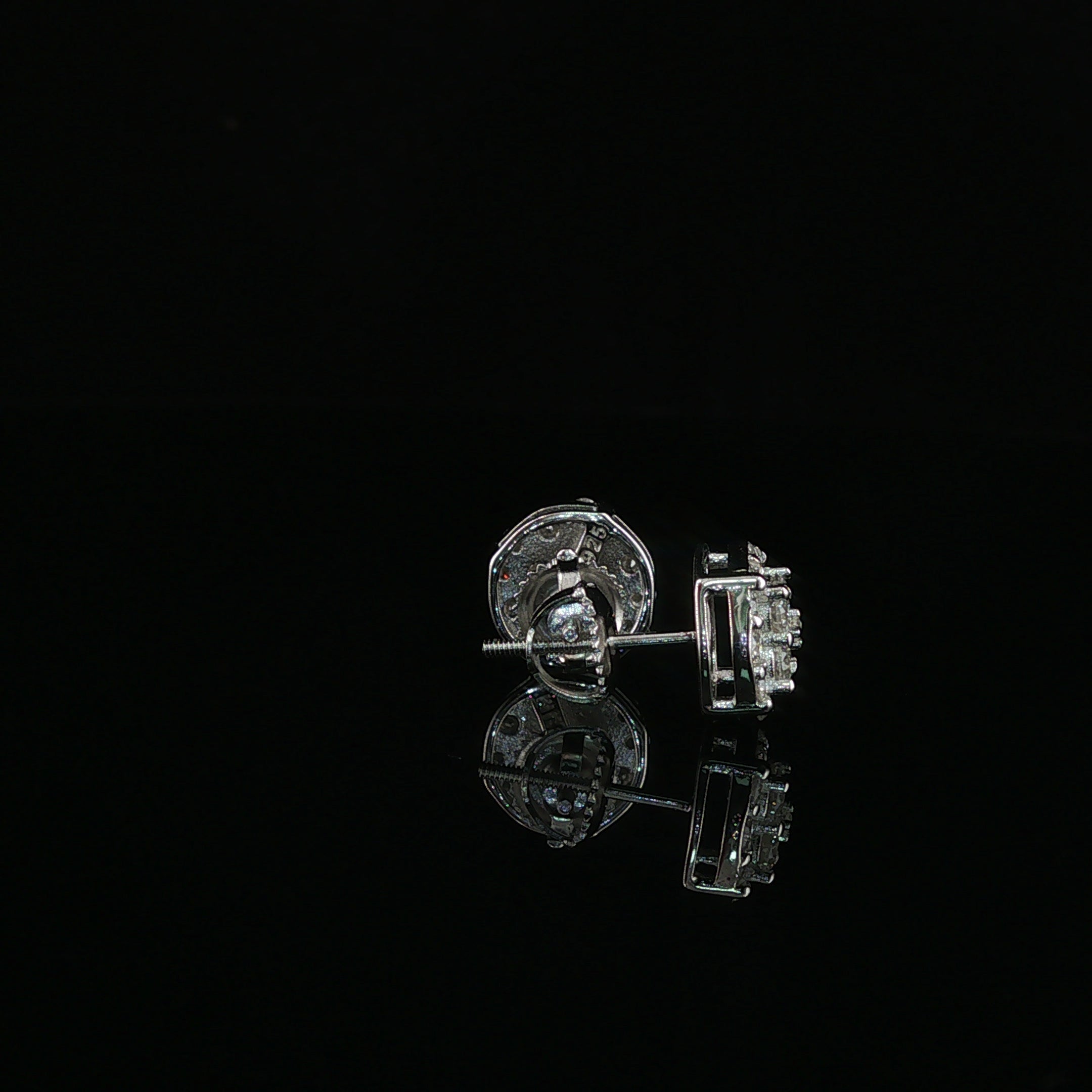 Dazzling Round Diamond Pave Stud Earrings | 9mm | VVS