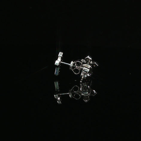 Iced Out Diamond Cross Stud Earrings | 12mm | VVS