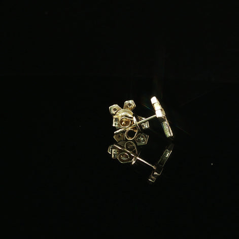 Iced Out Diamond Cross Stud Earrings | 12mm | VVS