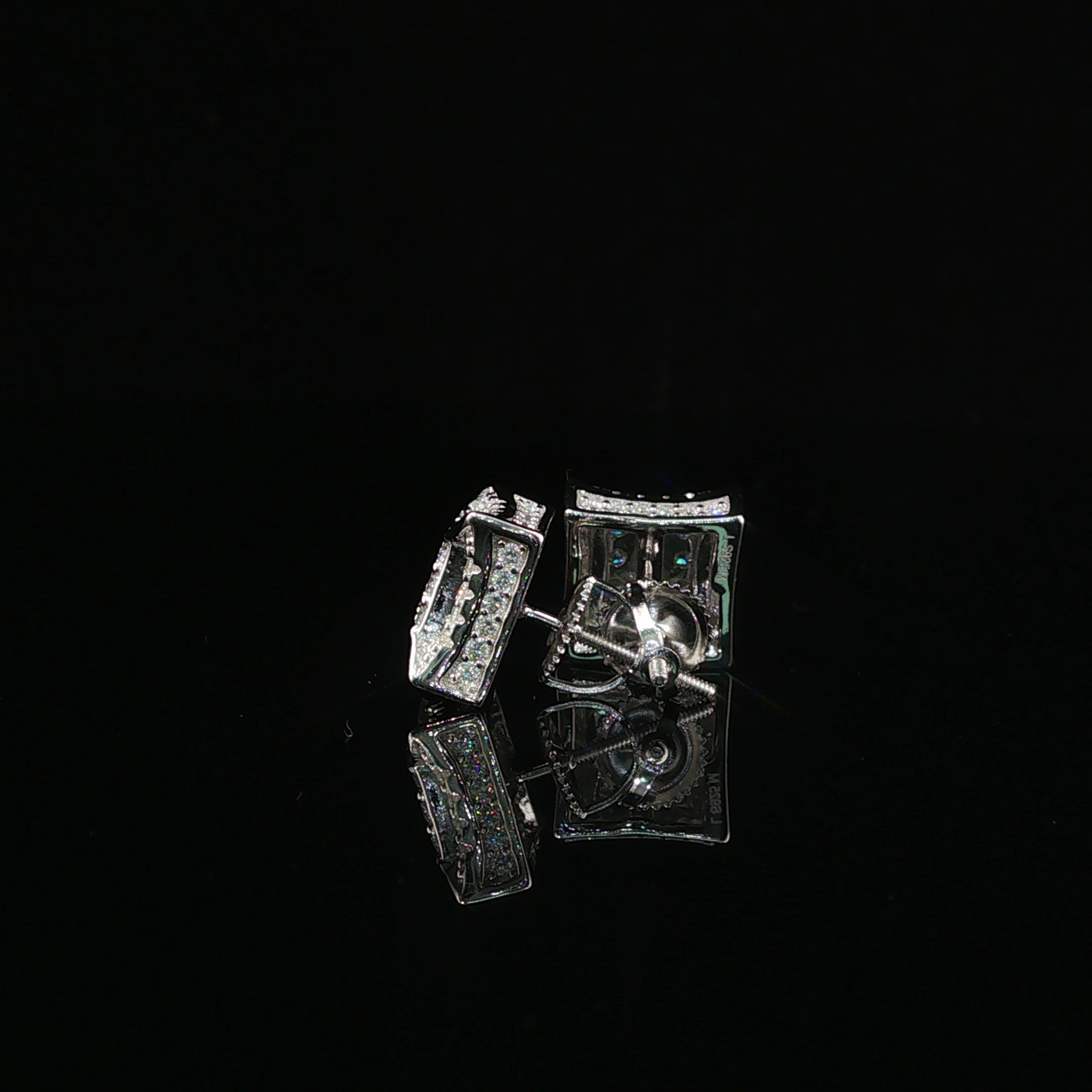 Dazzling Diamond Square Stud Earrings | 10mm | VVS