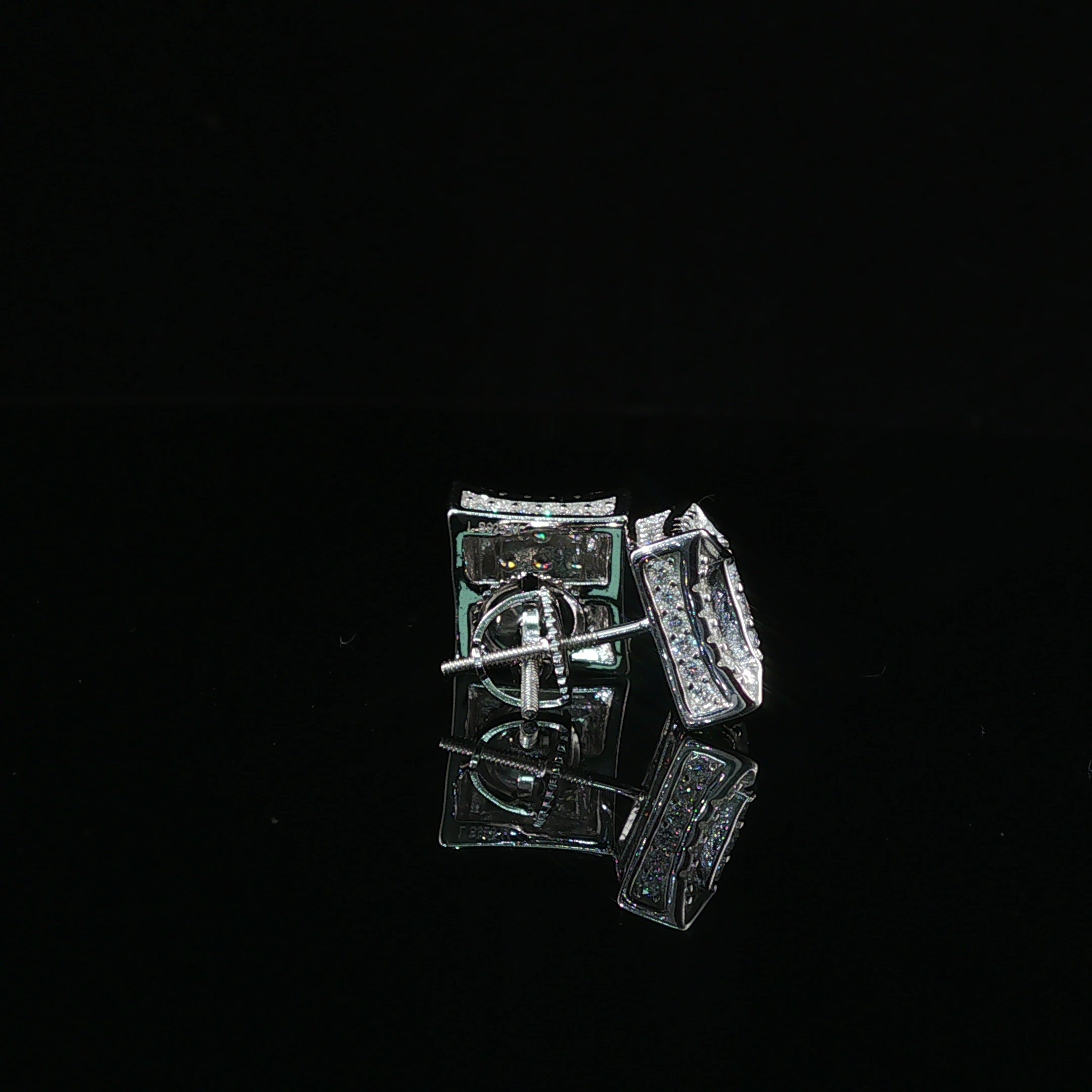 Dazzling Diamond Square Stud Earrings | 10mm | VVS
