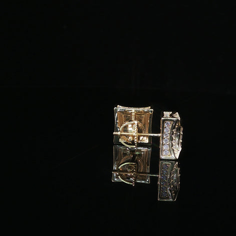 Dazzling Diamond Square Stud Earrings | 10mm | VVS