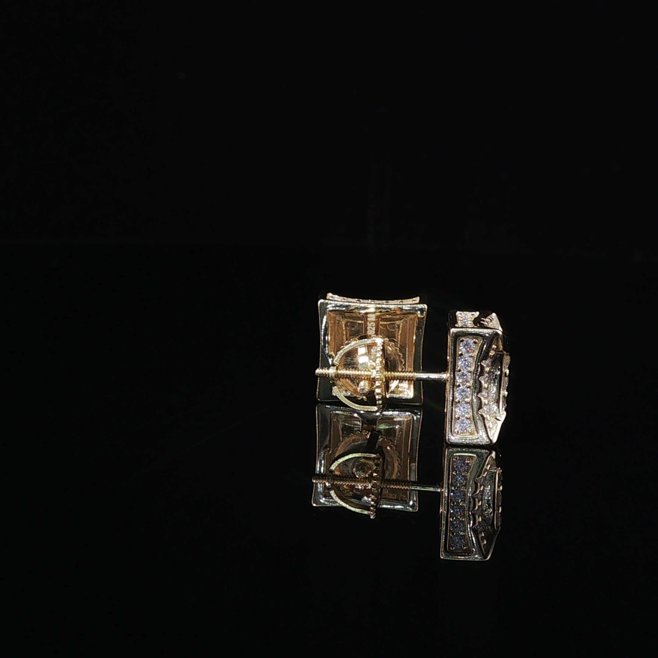 Dazzling Diamond Square Stud Earrings | 10mm | VVS