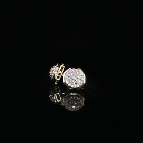 Octagon Moissanite Stud Earrings | 0.8 Ctw |925 Sterling Silver |Screw Back