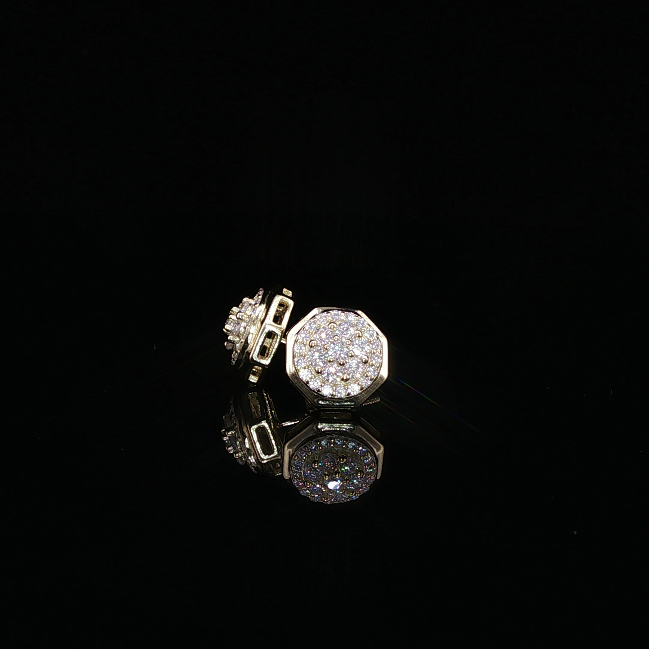 Octagon Moissanite Stud Earrings | 0.8 Ctw |925 Sterling Silver |Screw Back