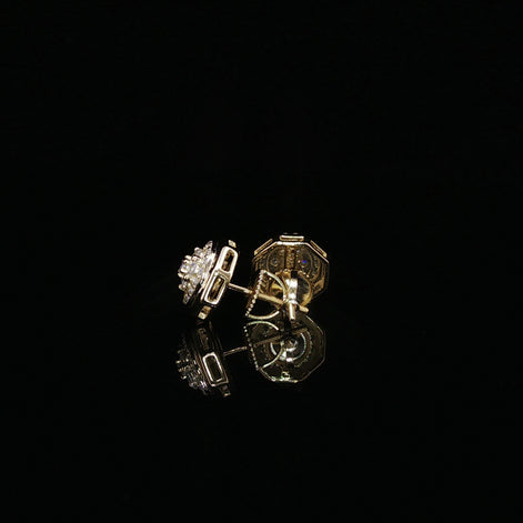 Octagon Moissanite Stud Earrings | 0.8 Ctw |925 Sterling Silver |Screw Back