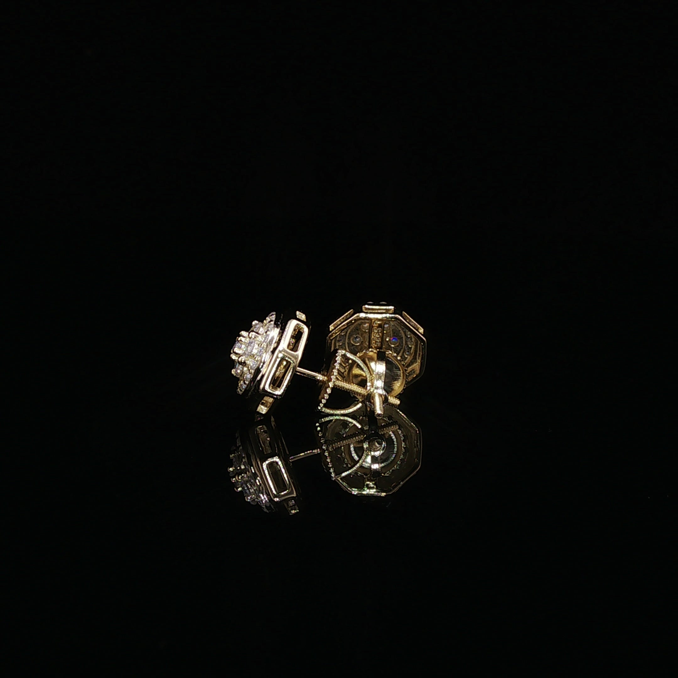 Octagon Moissanite Stud Earrings | 0.8 Ctw |925 Sterling Silver |Screw Back