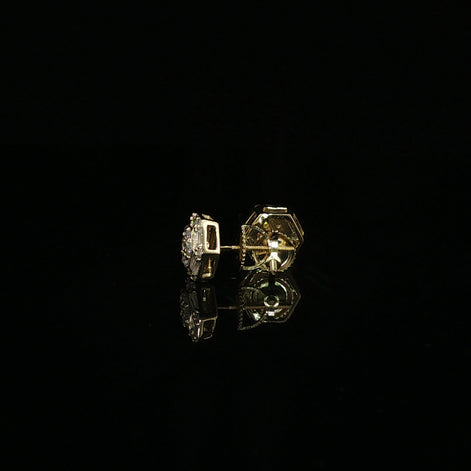 Hexagon Baguette Moissanite Stud Earrings | 1.2 Ctw | 925 Silver